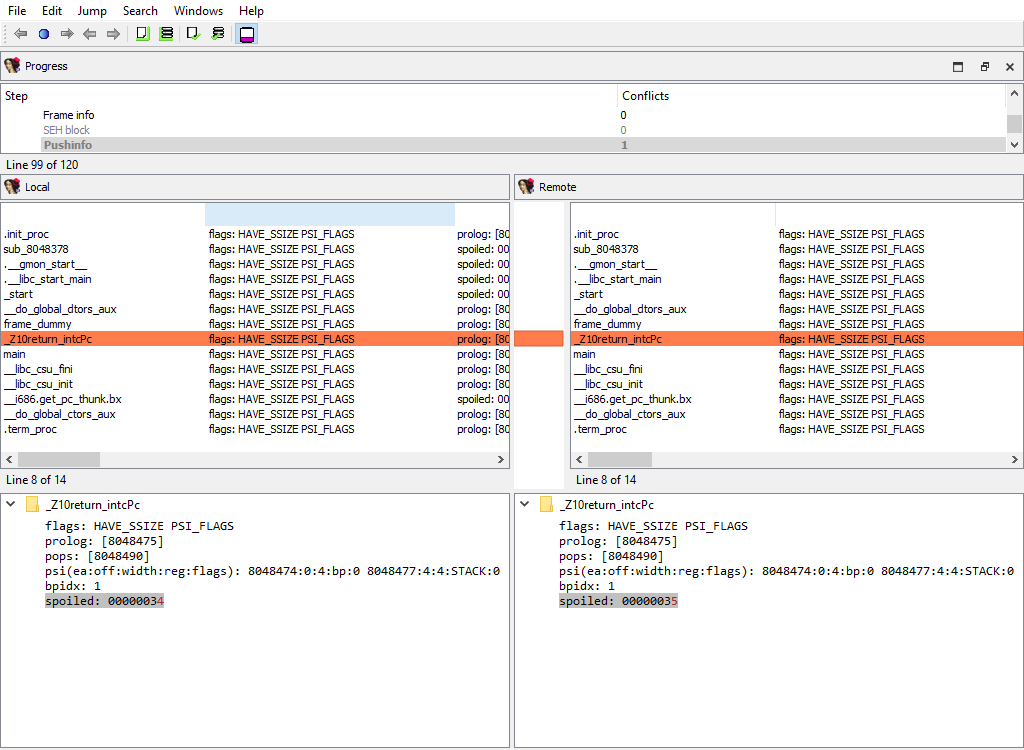 merge mh proc pushinfo
